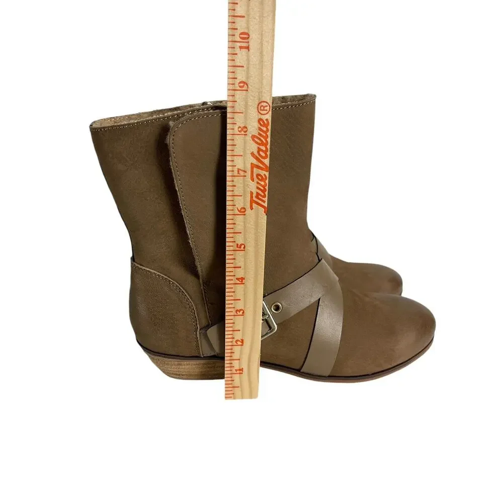 Softwalk Rayne Womens Brown Zipper Gold‎ Buckle Insulated Boots 10 M NWOB